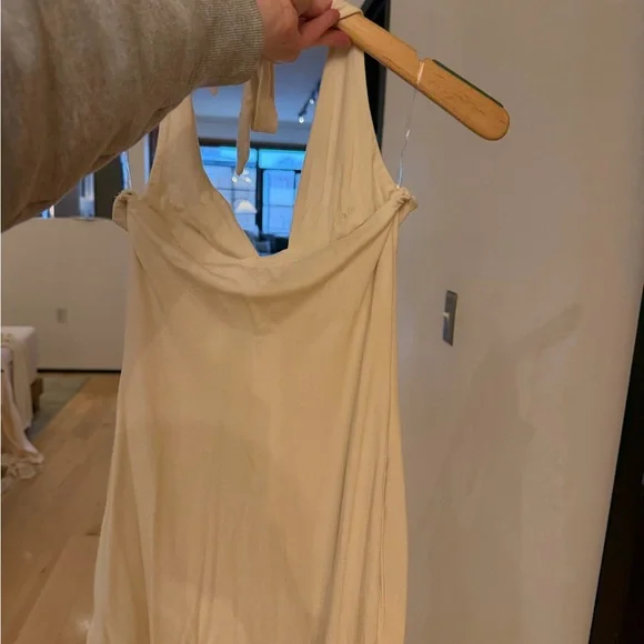 Oh Polly Cream Backless Halter Dress - Picture 5 of 10